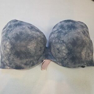 Victoria's Secret Incredible Demi Bra 34DDD Blue Tie-Dye Lined Underwire Adjusta